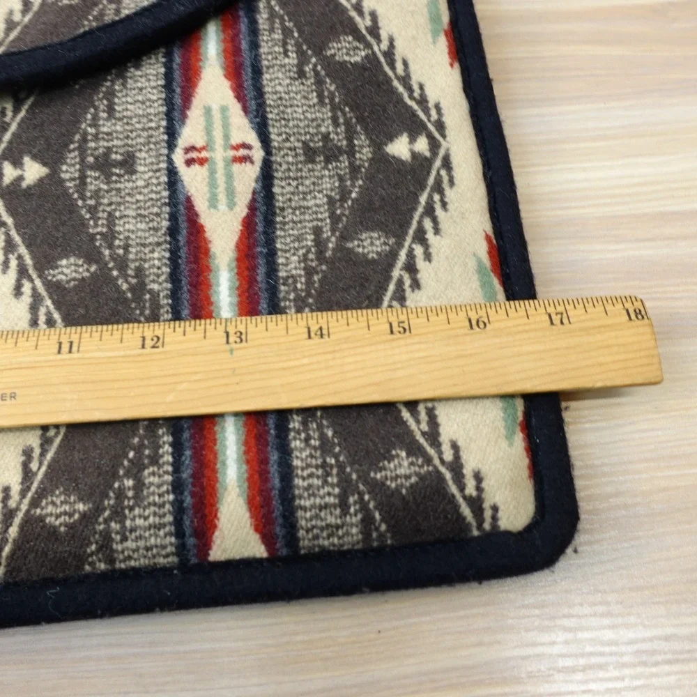 Wool Blanket‎ Bag Western Brown Aztec Southwestern Navajo Laptop Portfolio